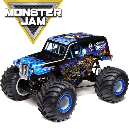 LOS04021T2 1/10 LMT 4WD Solid Axle Monster Truck RTR, Grave Digger