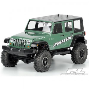 AP3336 Jeep Wrangler Unlimited Rubicon Clear Body for 12.3&quot; Wheelbase 1:10 Scale Crawlers